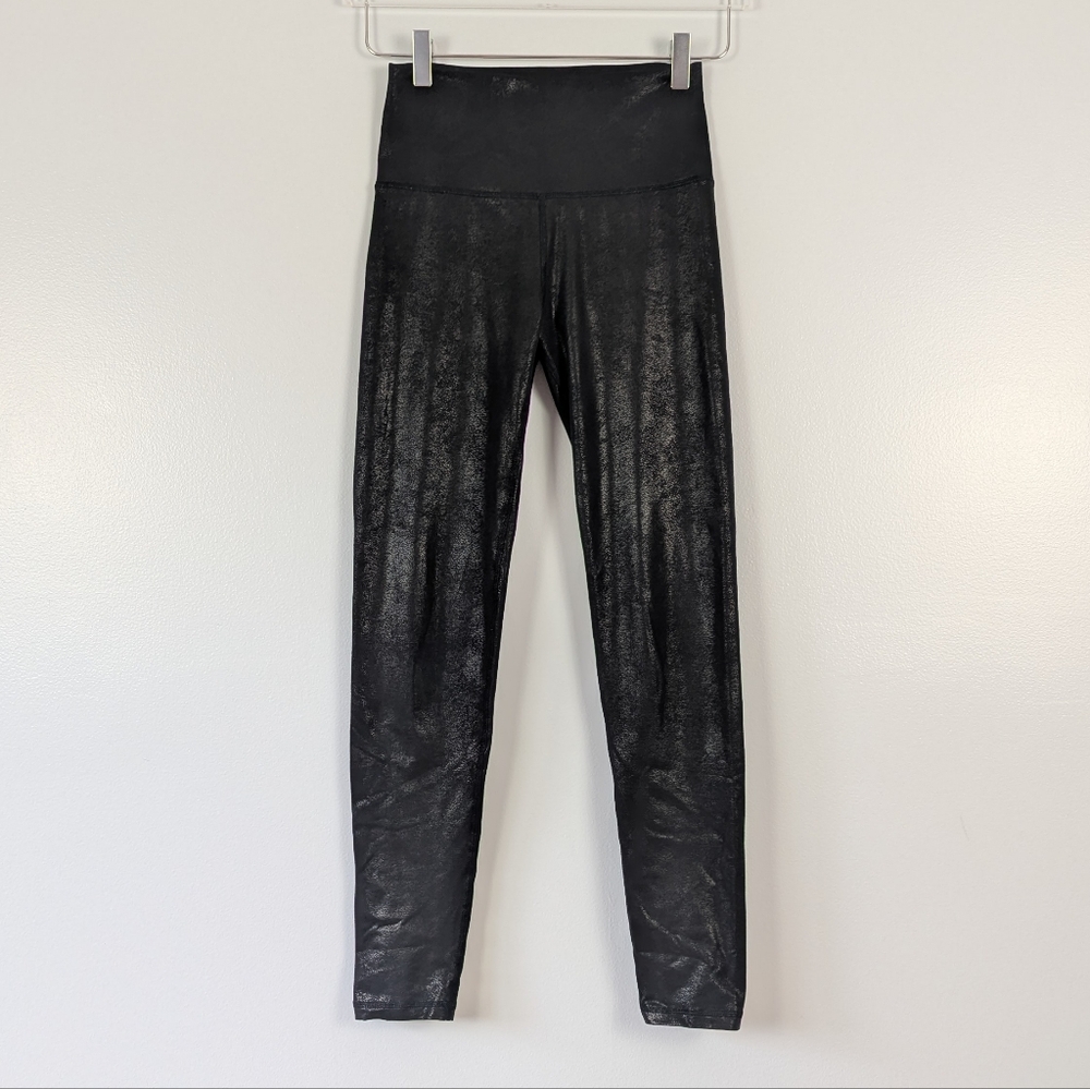 Offline By Aerie Shiny Black High-Waisted Leggings Women's Small